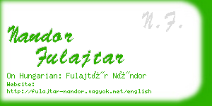 nandor fulajtar business card